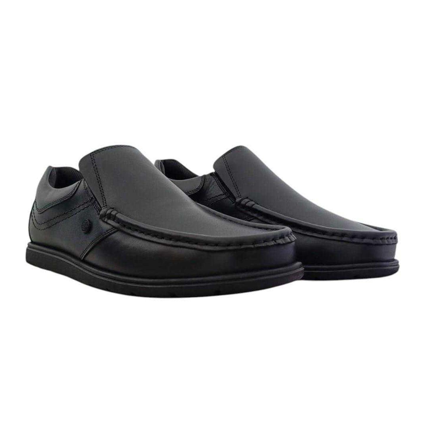 Black - Front - Pretty Green Mens Waltham Flat Loafers