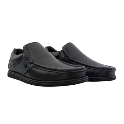 Black - Front - Pretty Green Mens Waltham Flat Loafers