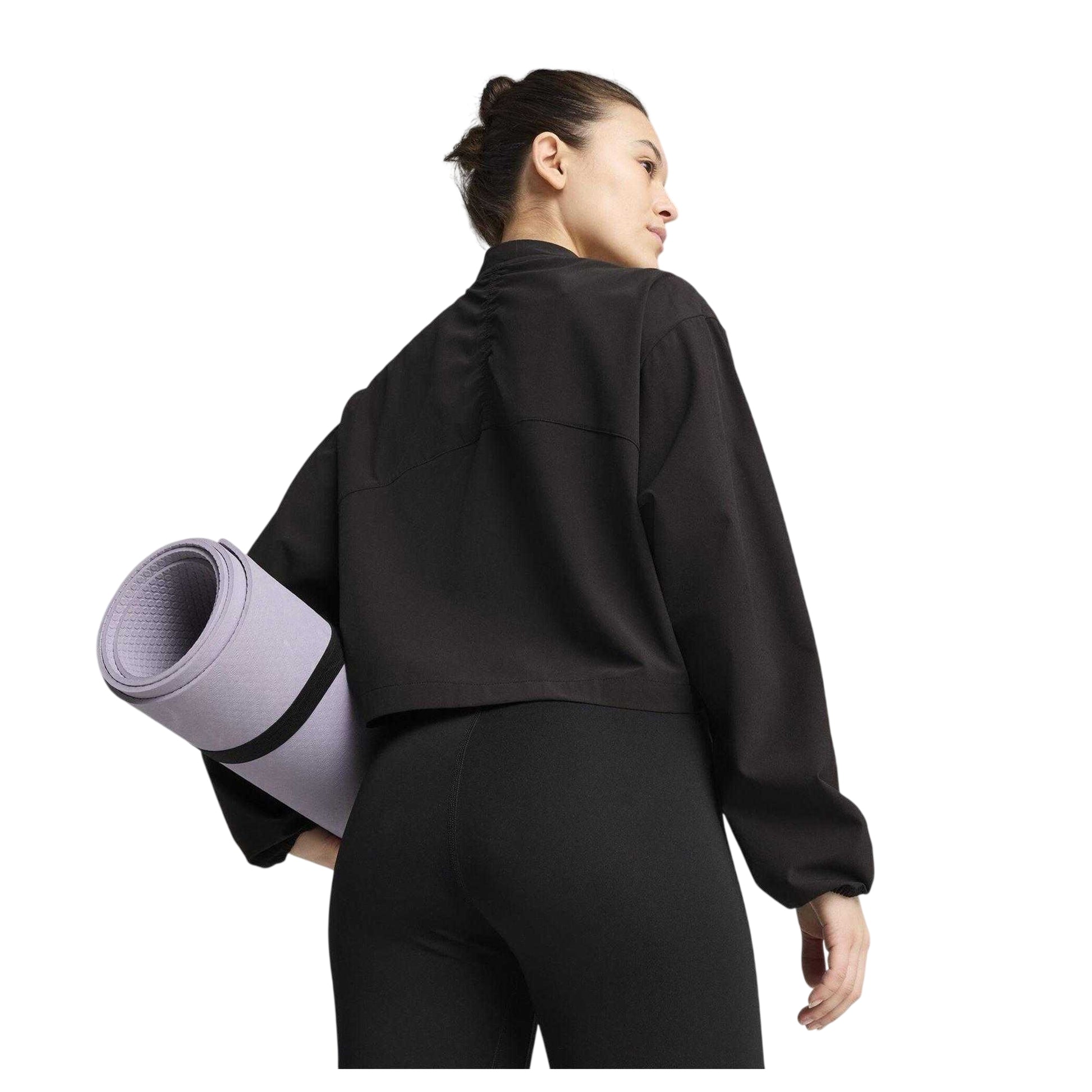 Puma Black - Lifestyle - Puma Womens-Ladies Crop Sweatshirt