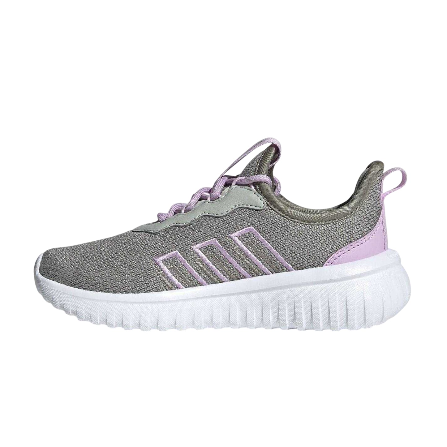 Grey-Lilac - Side - Adidas Childrens-Kids Kaptir 4.0 Trainers