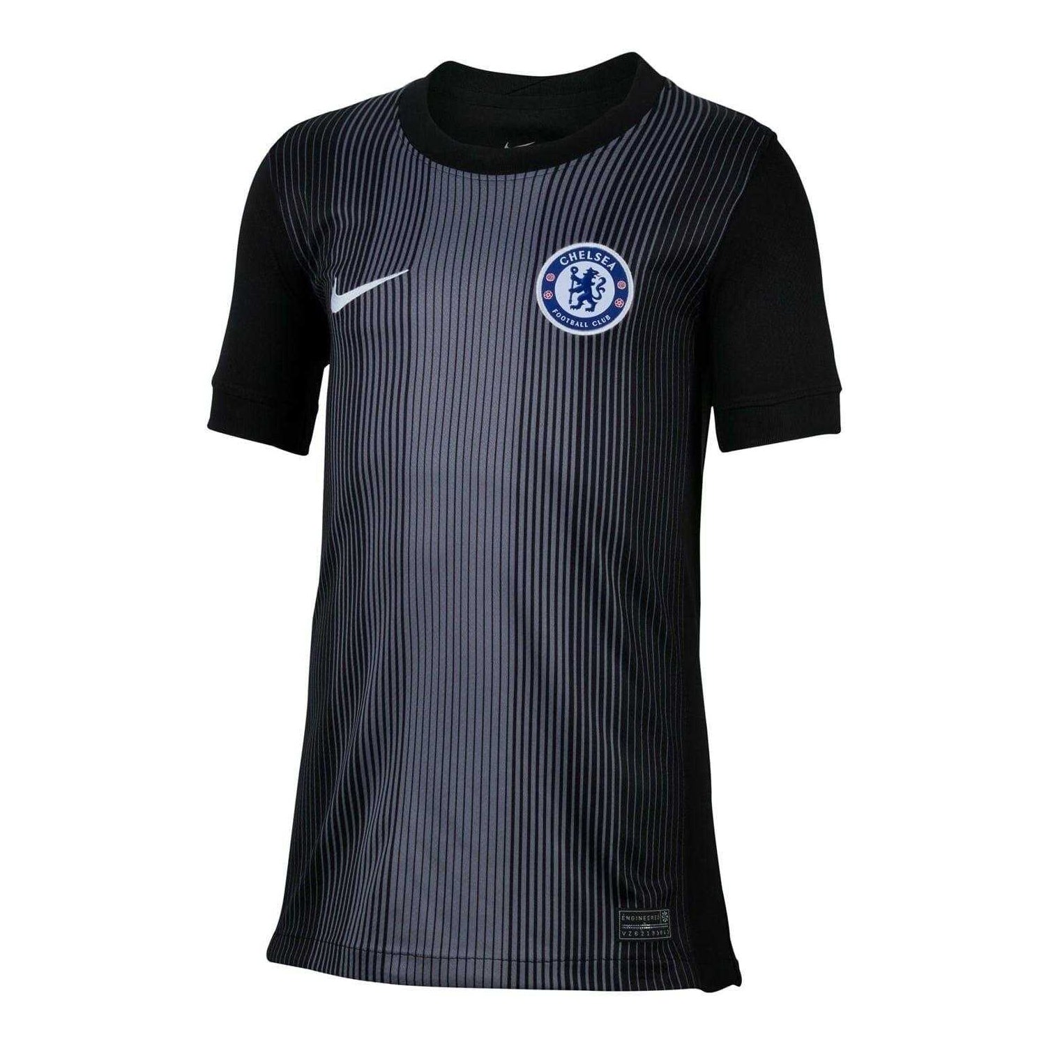 Black-Grey - Front - Nike Childrens-Kids Stadium 2025-26 Chelsea FC Goalkeeper Jersey