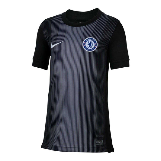 Black-Grey - Front - Nike Childrens-Kids Stadium 2025-26 Chelsea FC Goalkeeper Jersey