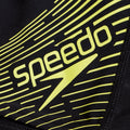 Black-Yellow - Side - Speedo Boys Medley Logo Swim Shorts