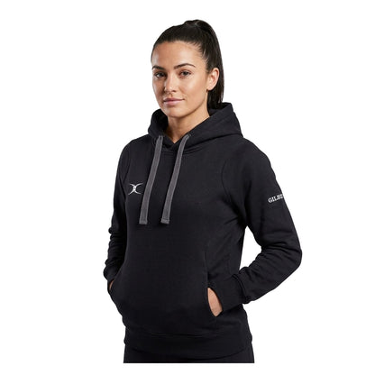 Black - Back - Gilbert Womens-Ladies Logo Regular Hoodie