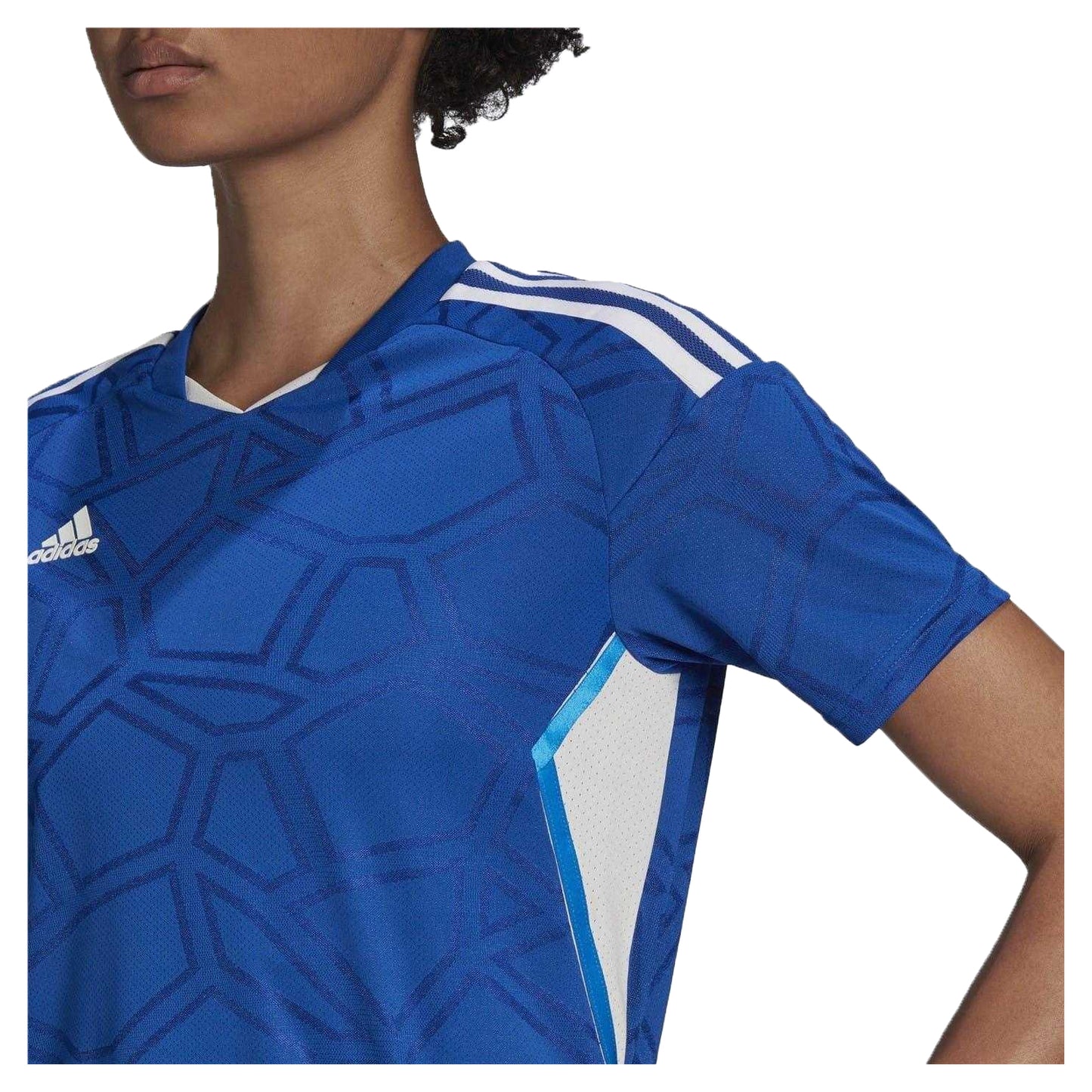 Royal Blue-White - Side - Adidas Womens-Ladies Condivo 22 Match Day Football Jersey