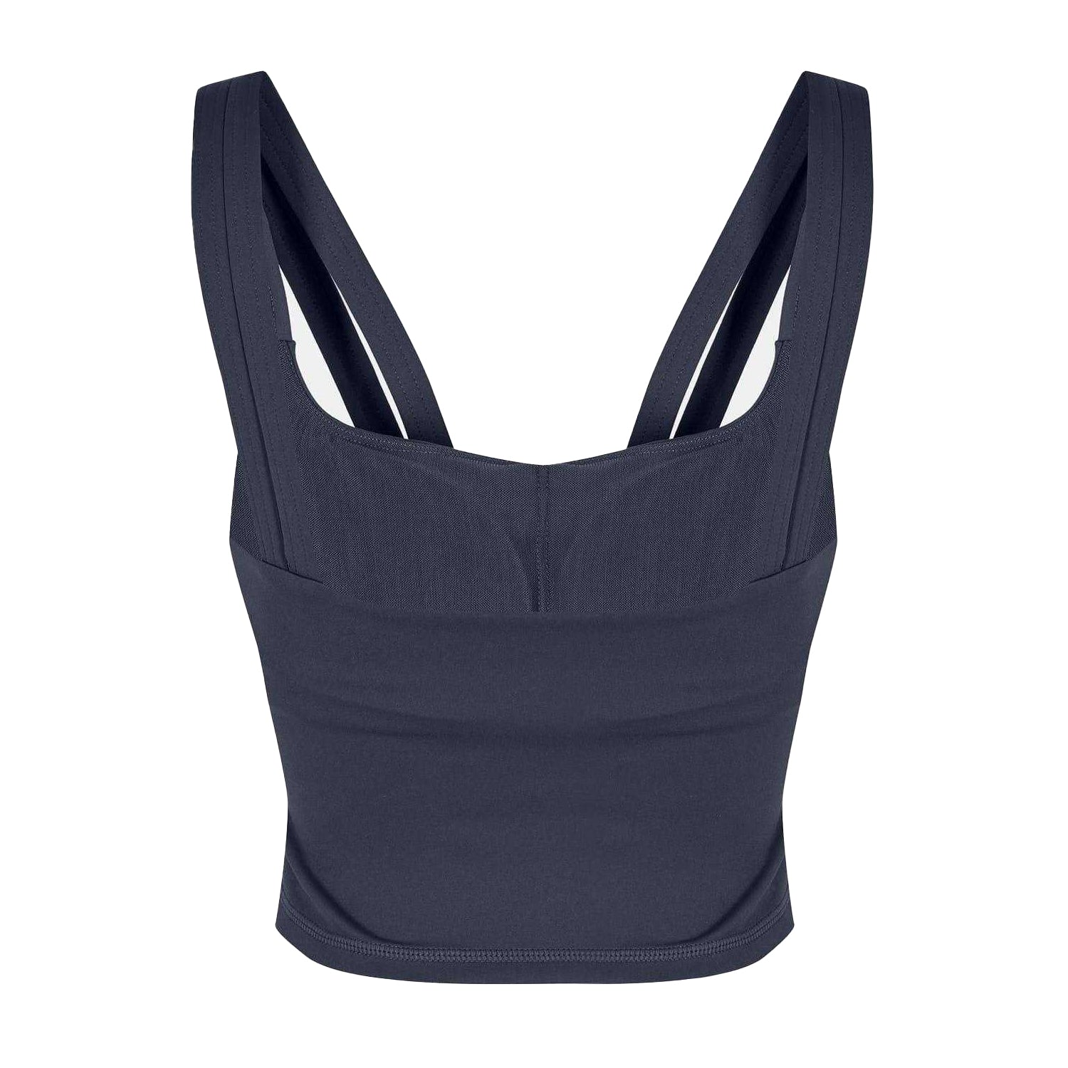 Black - Back - USA Womens-Ladies Square Neck Vest Top