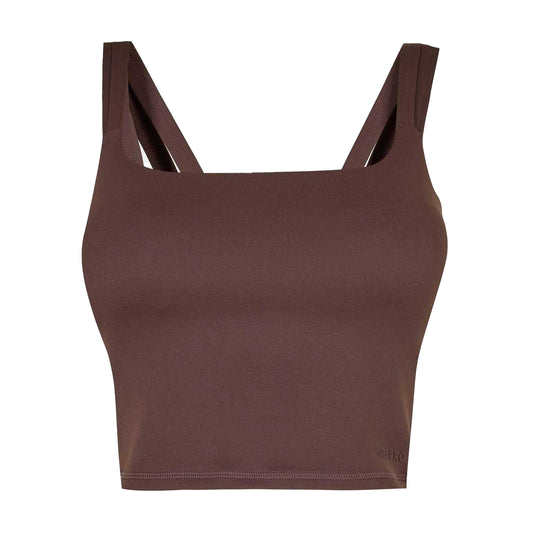 Espresso - Front - USA Womens-Ladies Square Neck Vest Top