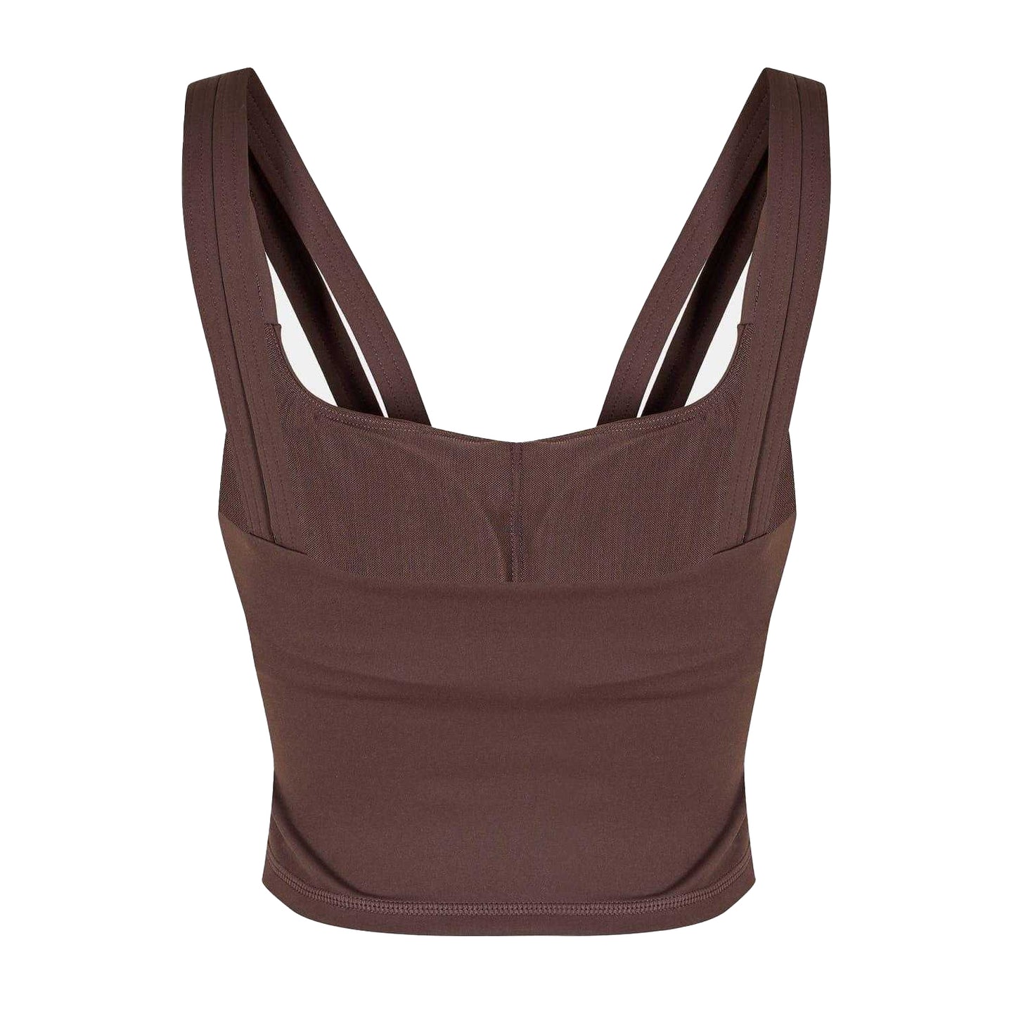 Espresso - Back - USA Womens-Ladies Square Neck Vest Top