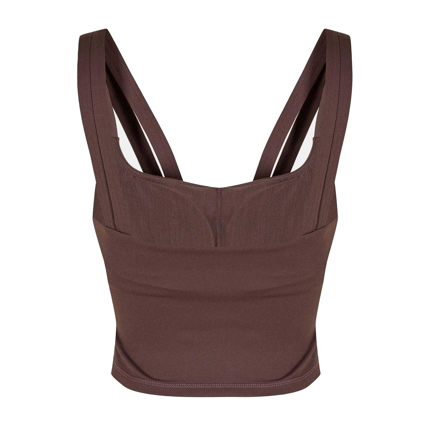 Espresso - Back - USA Womens-Ladies Square Neck Vest Top