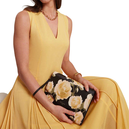 Black - Lifestyle - Ted Baker Raymi Floral Clutch Bag