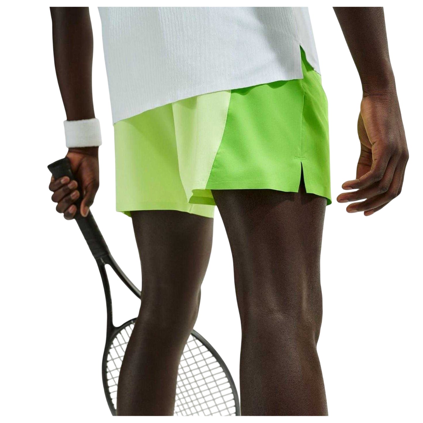 Green - Side - Nike Mens Slam Tennis Shorts