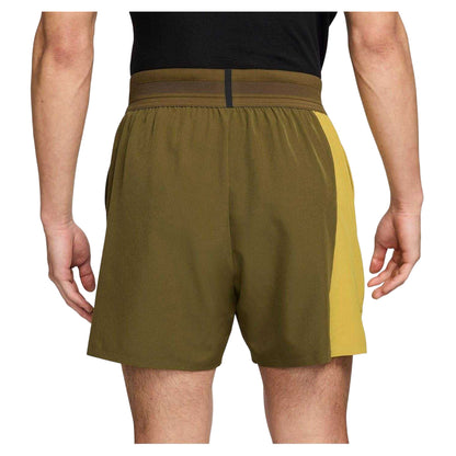 Olive Green - Back - Nike Mens Slam Tennis Shorts