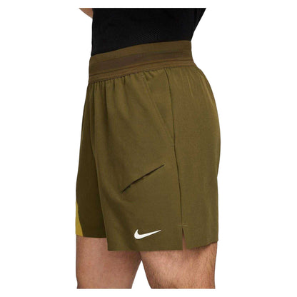 Olive Green - Side - Nike Mens Slam Tennis Shorts