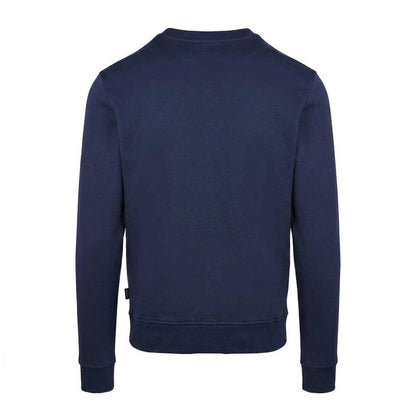 Navy - Back - Aquascutum Mens Ribbed Collar Sweatshirt
