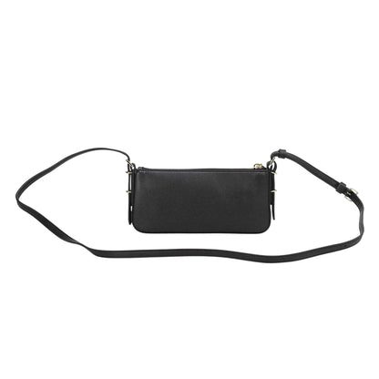 Black - Back - Hugo Womens-Ladies Logo Leather Crossbody Bag
