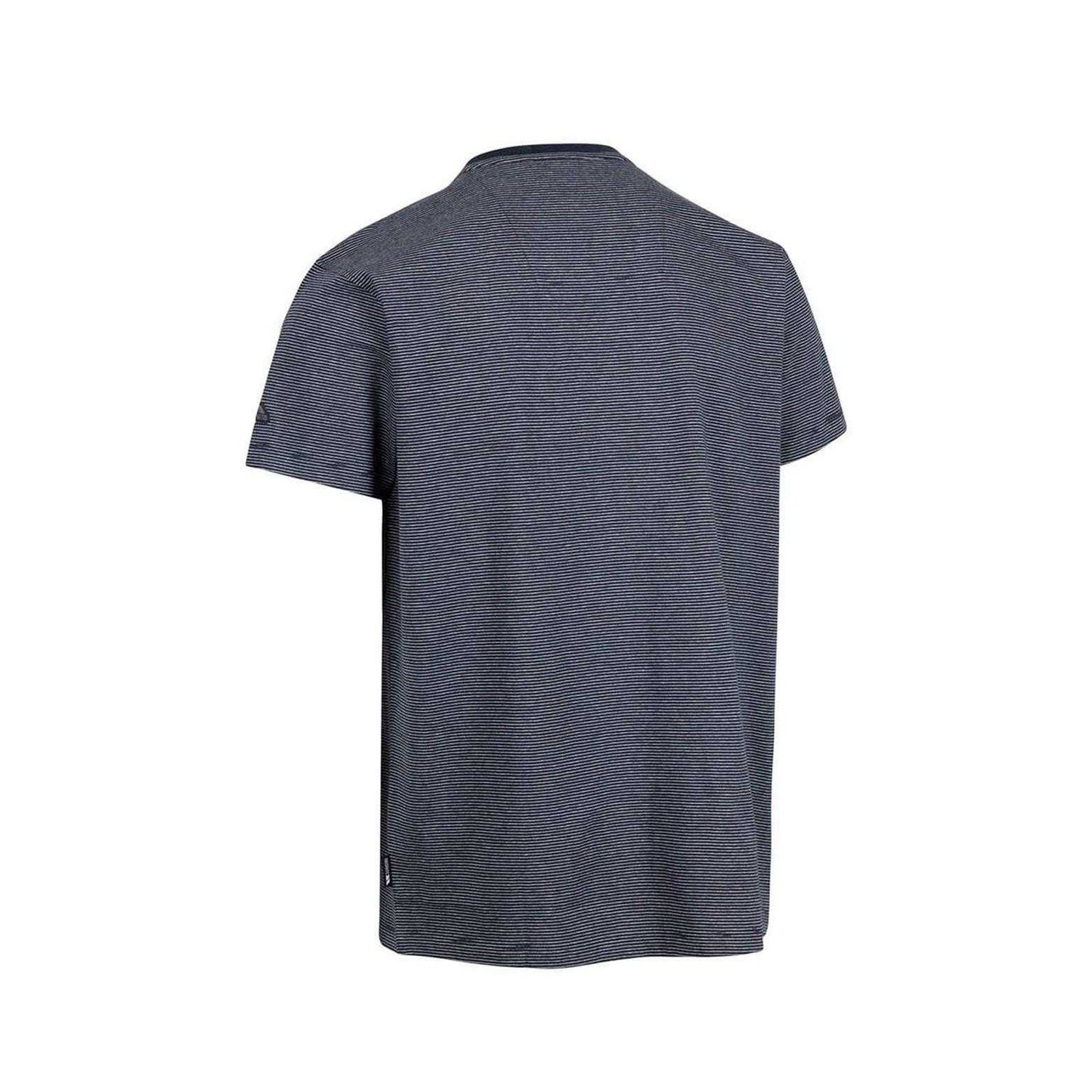 Navy - Back - Trespass Mens Striped Yarn Dyed Regular T-Shirt