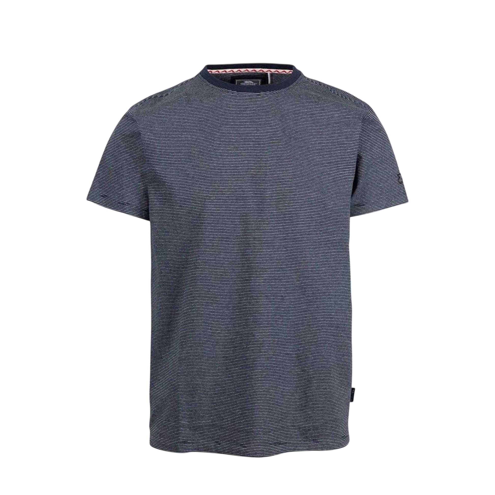Navy - Front - Trespass Mens Striped Yarn Dyed Regular T-Shirt