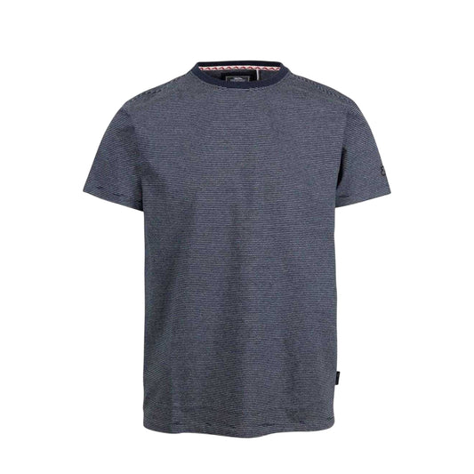 Navy - Front - Trespass Mens Striped Yarn Dyed Regular T-Shirt