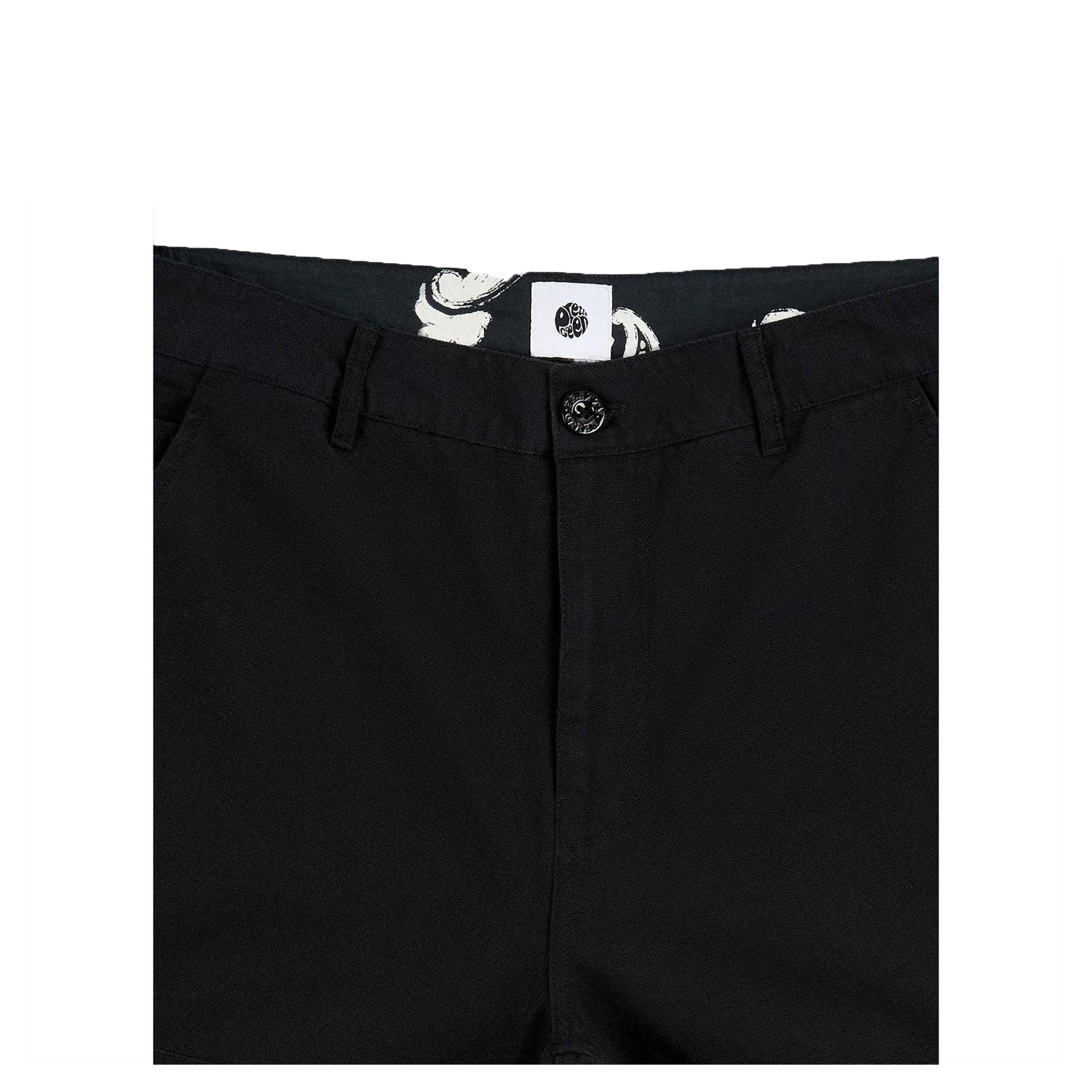 Black - Side - Pretty Green Mens Stamford Cargo Shorts