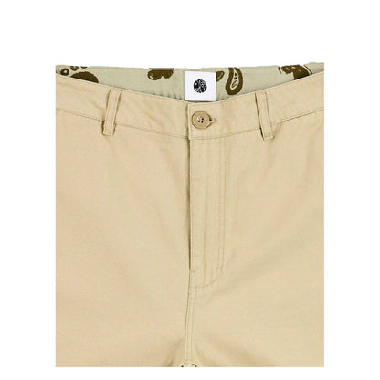 Taupe - Side - Pretty Green Mens Stamford Cargo Shorts