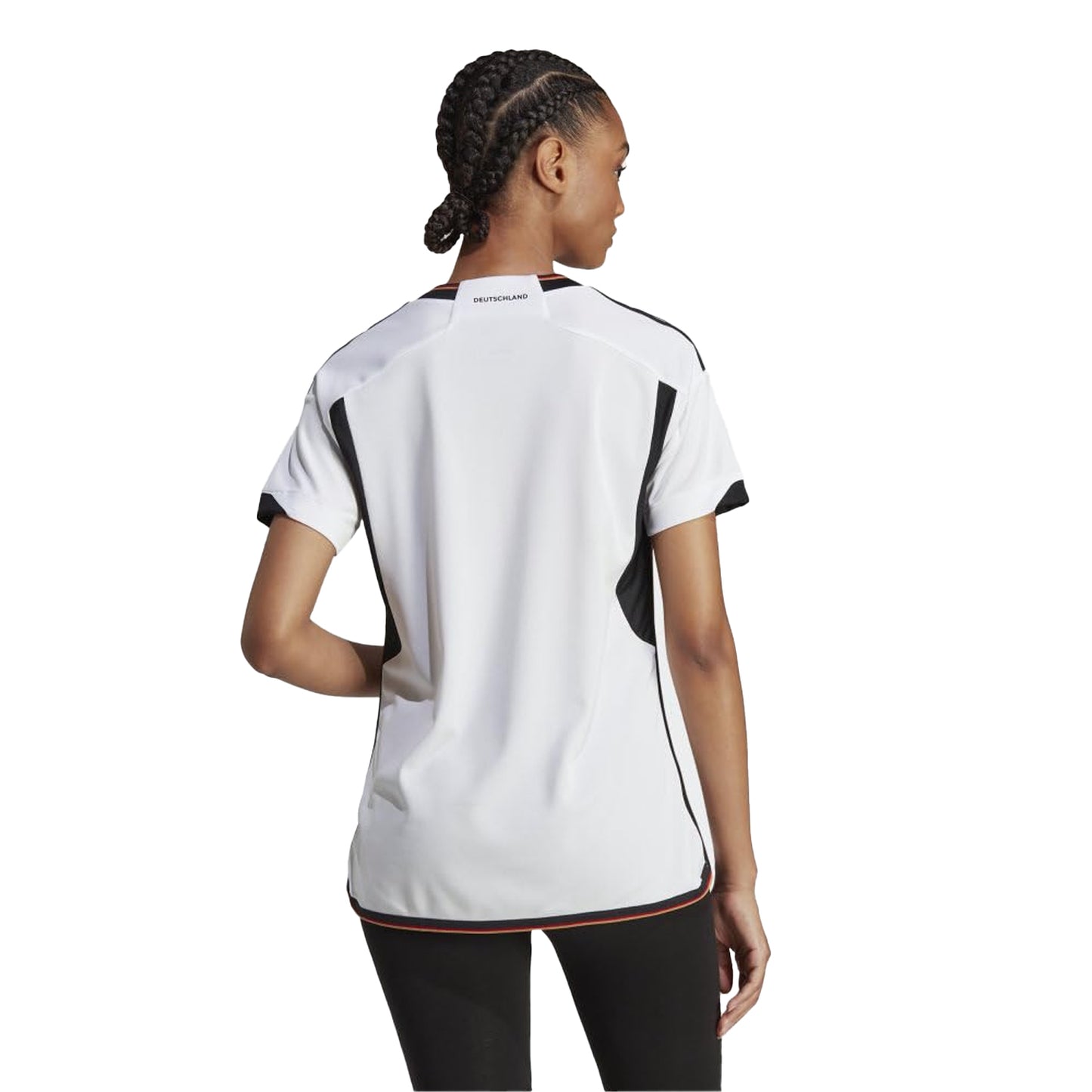 White - Back - Adidas Womens-Ladies AFC 2022 Germany Crew Neck T-Shirt