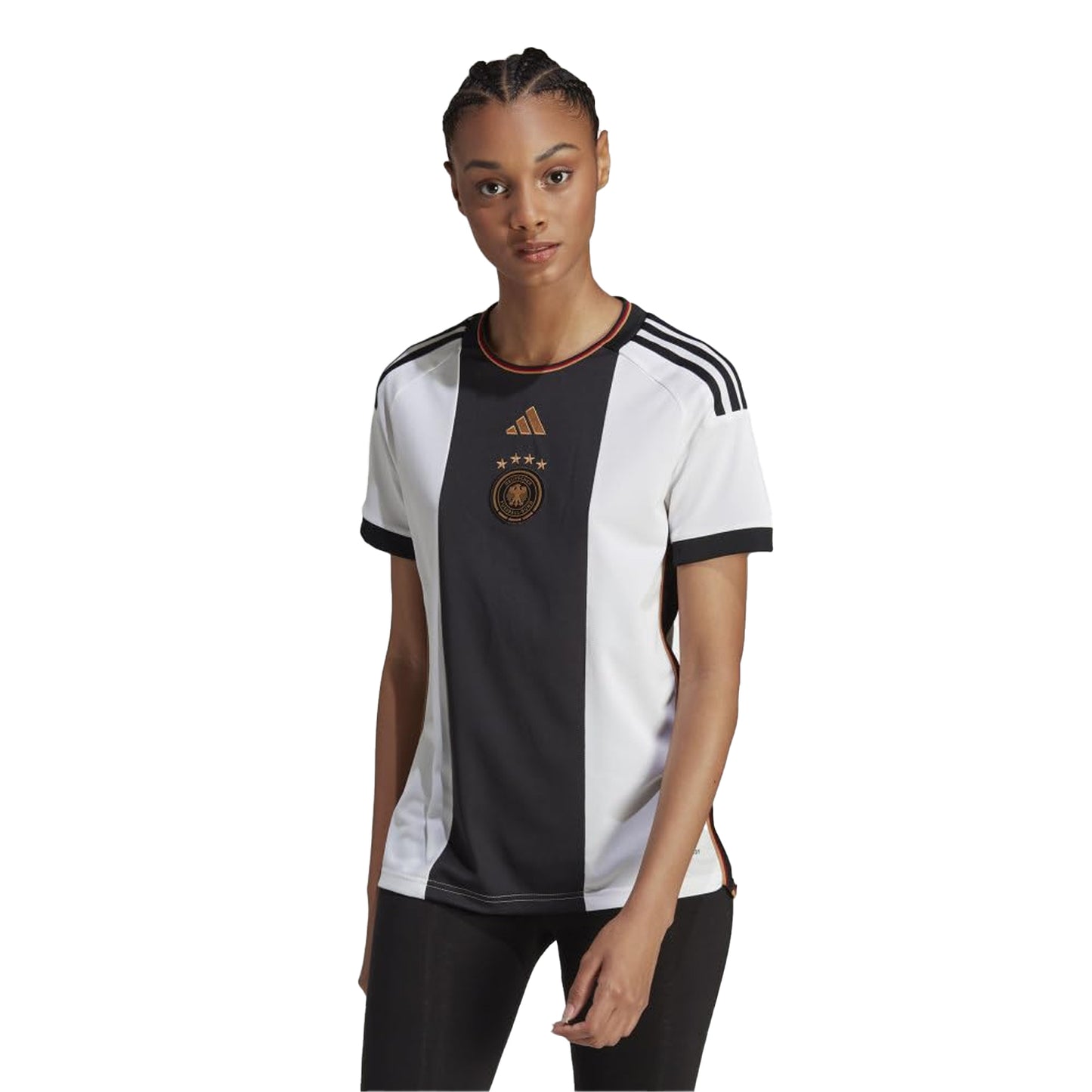 White - Lifestyle - Adidas Womens-Ladies AFC 2022 Germany Crew Neck T-Shirt