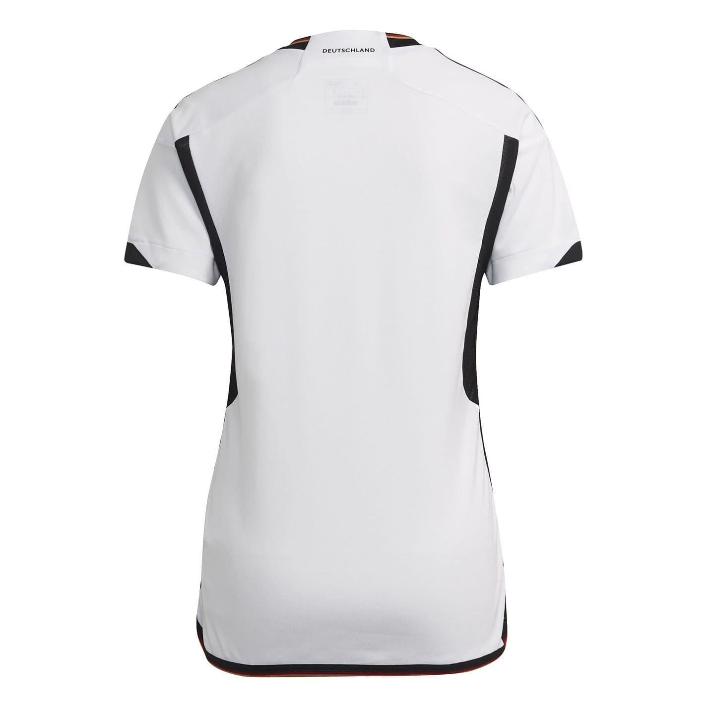 White - Pack Shot - Adidas Womens-Ladies AFC 2022 Germany Crew Neck T-Shirt