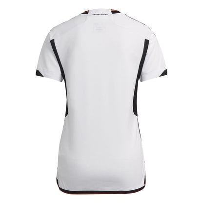 White - Pack Shot - Adidas Womens-Ladies AFC 2022 Germany Crew Neck T-Shirt