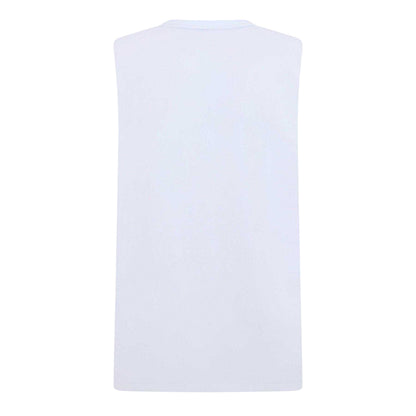 White - Back - Lacoste Mens Movement Vest Top