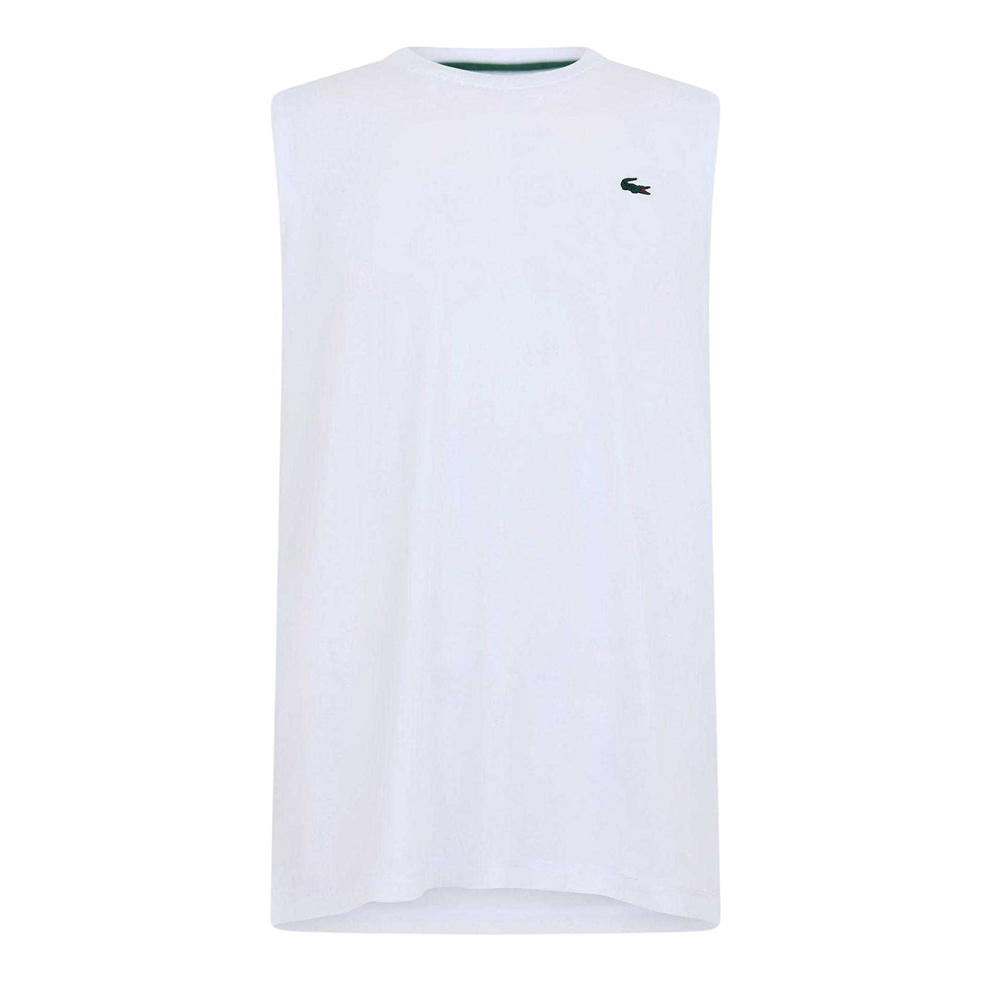 White - Front - Lacoste Mens Movement Vest Top