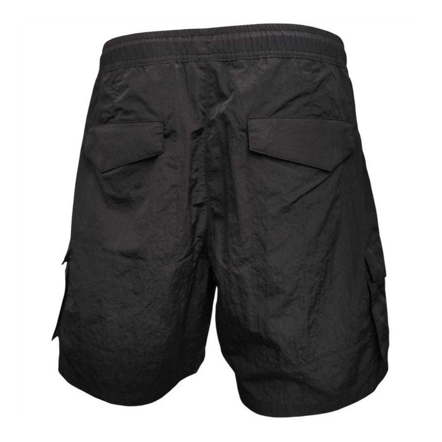 Black - Back - Everlast Mens Quick Dry Regular Cargo Shorts