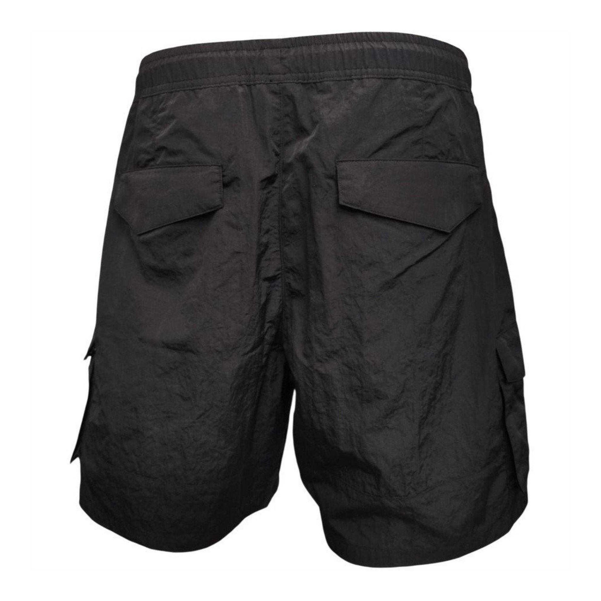 Black - Back - Everlast Mens Quick Dry Regular Cargo Shorts