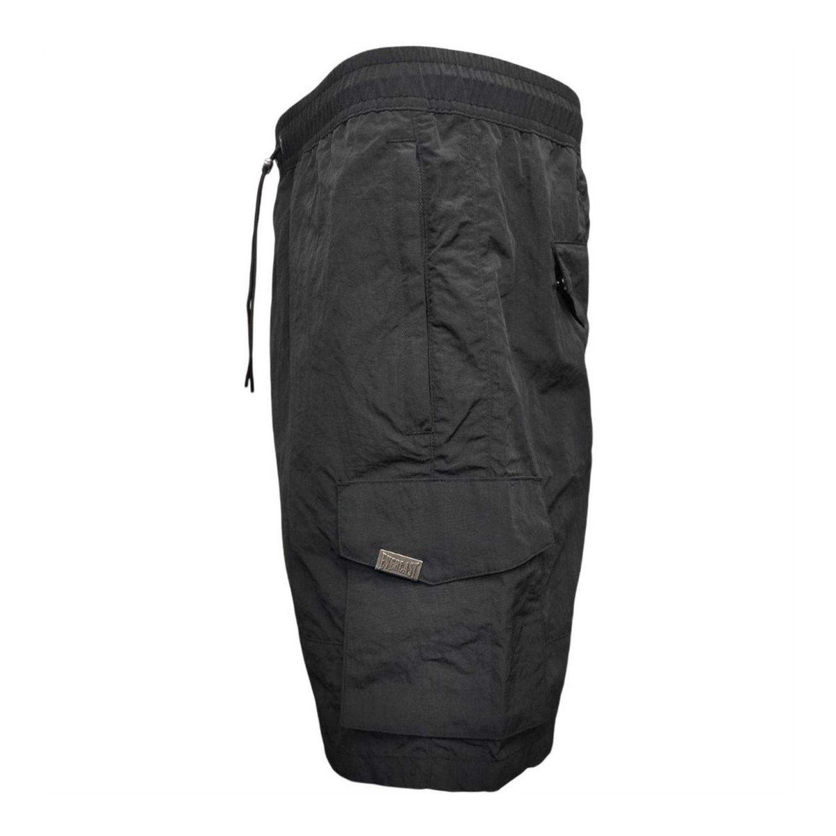 Black - Side - Everlast Mens Quick Dry Regular Cargo Shorts