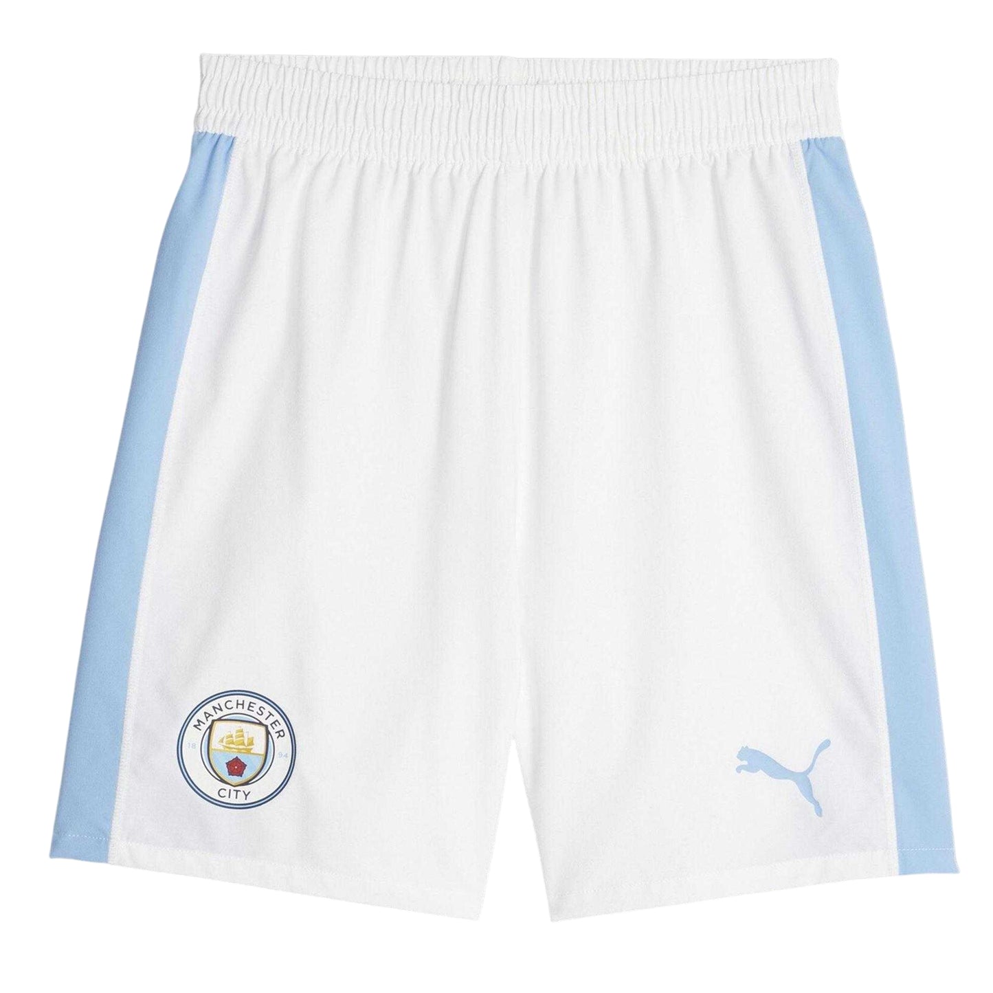 Puma White - Back - Puma Mens CB Promo Manchester City FC Football Shorts