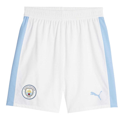 Puma White - Back - Puma Mens CB Promo Manchester City FC Football Shorts