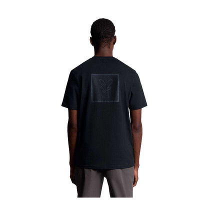 Blue - Back - Lyle & Scott Mens Tonal Logo Regular T-Shirt