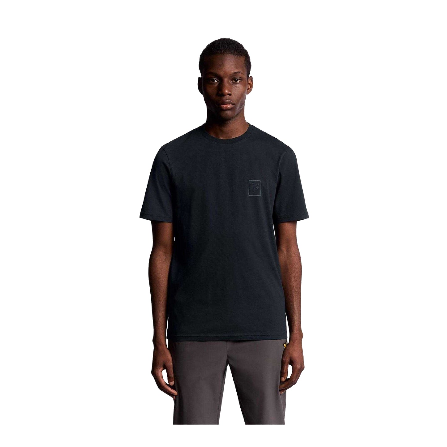Blue - Front - Lyle & Scott Mens Tonal Logo Regular T-Shirt