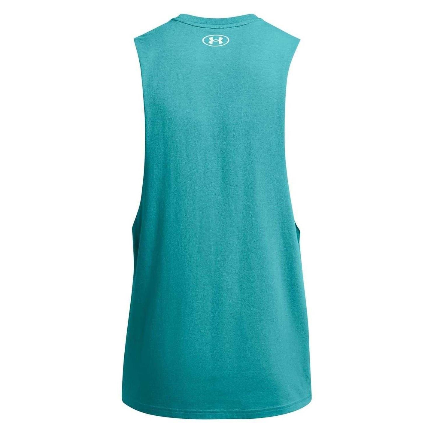 Blue - Back - Under Armour Mens Project Rock Fitted Sleeveless Vest Top
