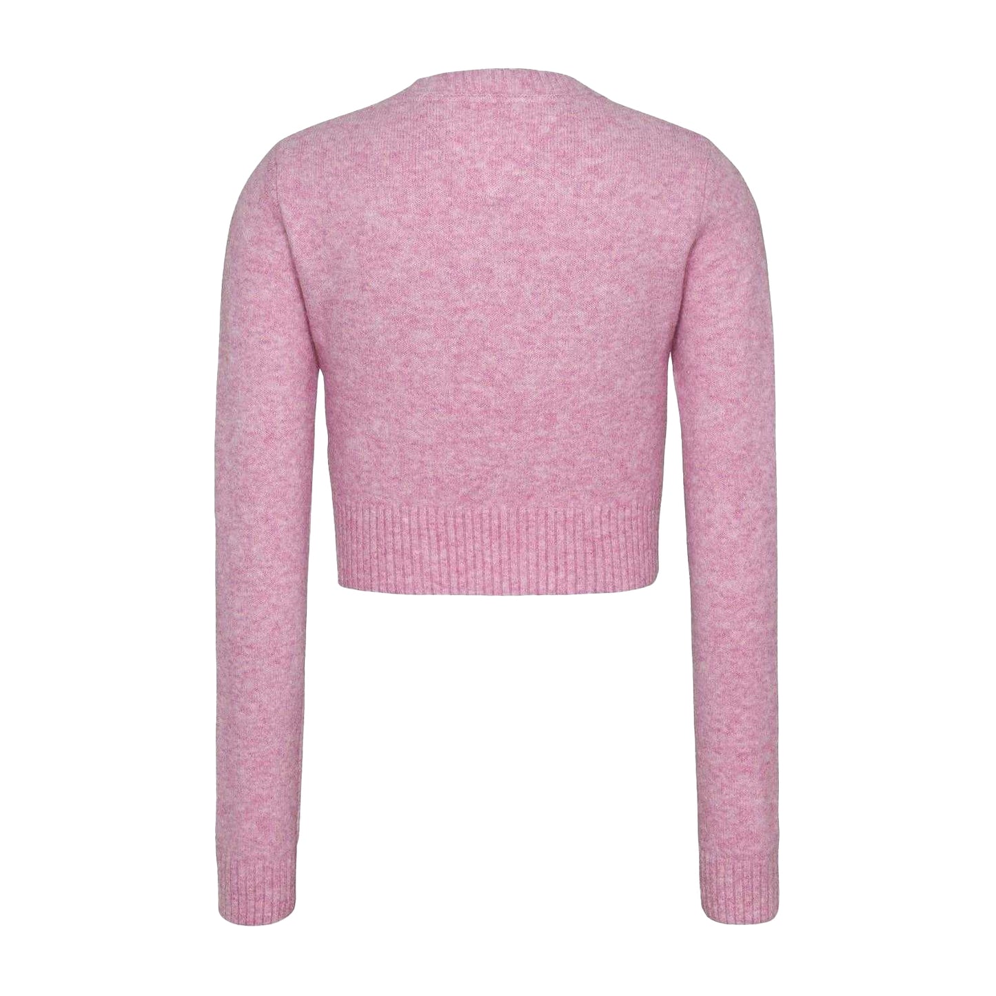 Pink Crush Heather - Back - Tommy Jeans Womens-Ladies Cropped Slim Jumper