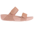 Rose Gold - Lifestyle - FitFlop Womens-Ladies Lulu Shimmerlux Adjustable Sliders