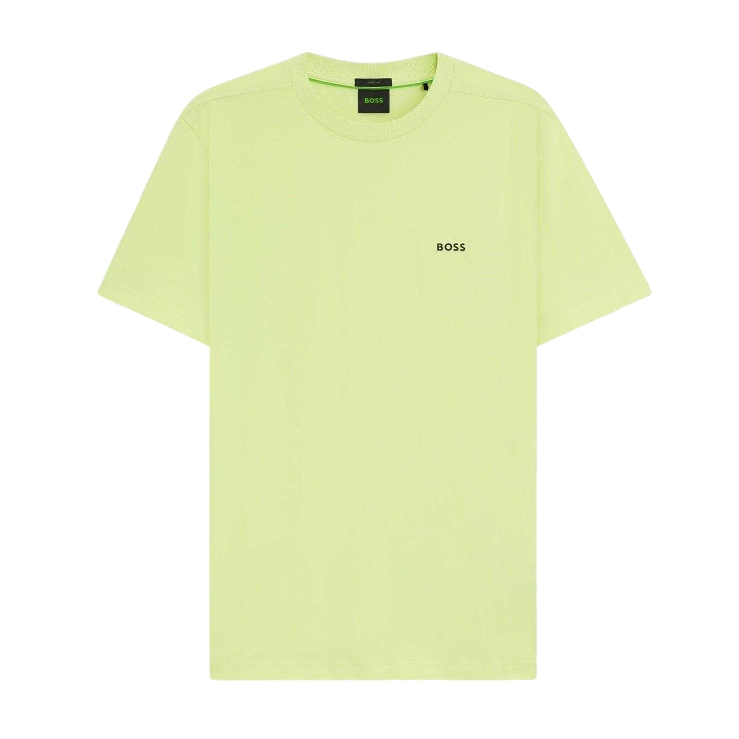 Lime - Front - Boss Mens Logo Regular T-Shirt