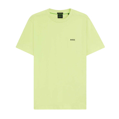 Lime - Front - Boss Mens Logo Regular T-Shirt