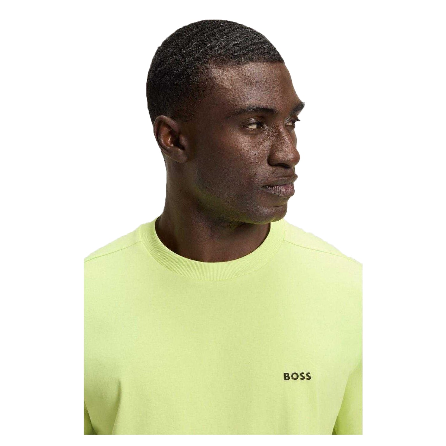 Lime - Back - Boss Mens Logo Regular T-Shirt