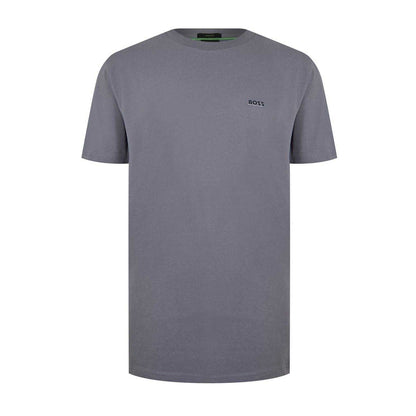 Medium Grey - Front - Boss Mens Logo Regular T-Shirt