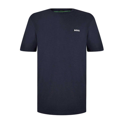 Navy - Front - Boss Mens Logo Regular T-Shirt