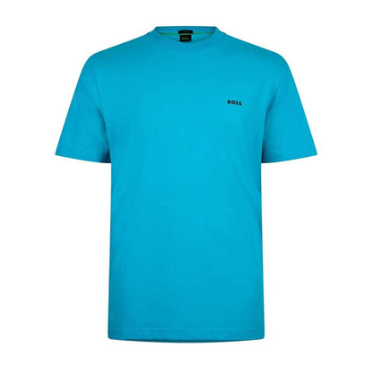 Pastel Blue - Front - Boss Mens Logo Regular T-Shirt
