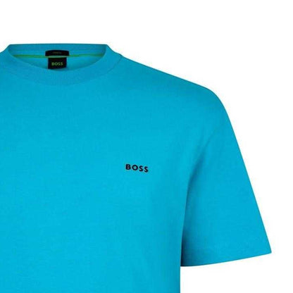 Pastel Blue - Back - Boss Mens Logo Regular T-Shirt