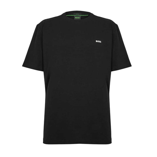 Black - Front - Boss Mens Logo Regular T-Shirt