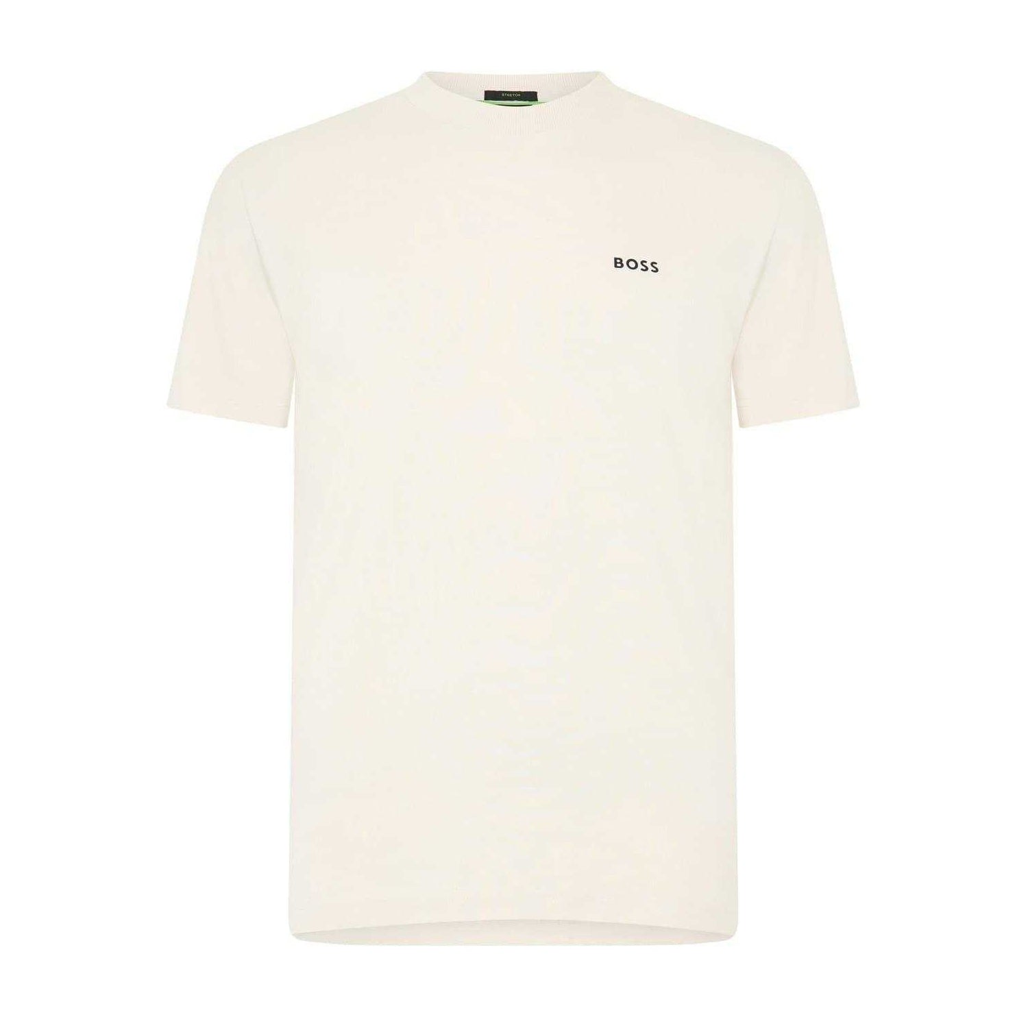 Pure White - Front - Boss Mens Logo Regular T-Shirt