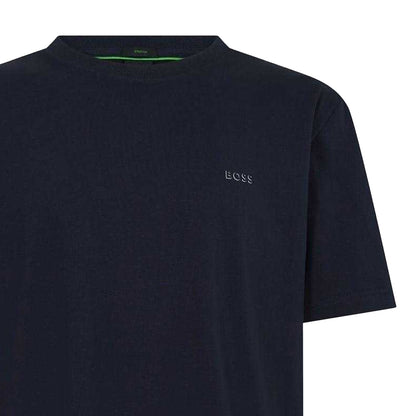 Dark Blue - Back - Boss Mens Logo Regular T-Shirt